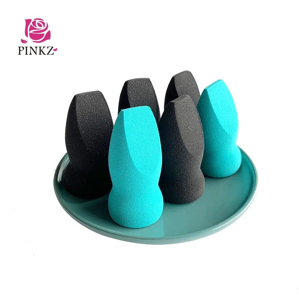 PINKZ Best Custom Cosmetic Puff Beauty Facial Blender Applicator Black Makeup Blending Sponge Free Sample