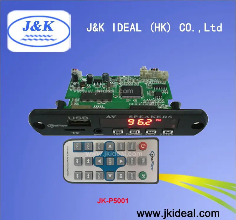 JK-P5001 USB mp5 çalar kiti aux fm radyo ile tf kart