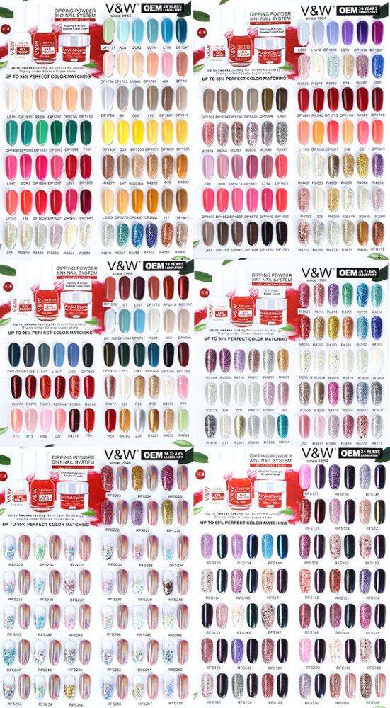 Couleurs de poudre à tremper