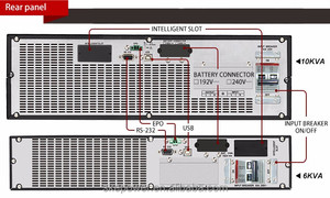 <span class=keywords><strong>UPS</strong></span> Online 6kVA Montabile su Rack, Onda Sinusoidale Pura, Monofase, Batteria al Piombo-Acido, Display LCD, Protezione da Fulmini per <span class=keywords><strong>Computer</strong></span>, Uscita 110V - Product Image 5