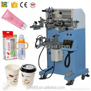 Hot sale cylinder screen printer for plastic/paper cup bottle mug color screen printing machine for glass bottle