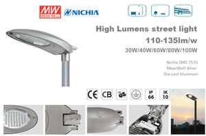 Nouveau Extérieure Industrielle Éclairage 100 W 110LM/W NICHIA Puce Meanwell Pilote LED Stree Lumière Avec <span class=keywords><strong>Cinq</strong></span> Ans de Garantie - Product Image 2