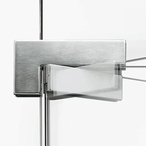 Morsetto a L in Acciaio Inox per Porte in Vetro, Finitura Specchio/Satinata, Spessore 10-12mm, Elegante Accessorio per Porte in Vetro - Product Image 2