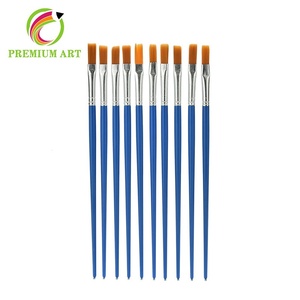 Artista estudiante Supply12 Pcs pintura negro cepillo FineGood punta redonda Punta de pelo acrílico acuarela pintura al óleo - Product Image 1
