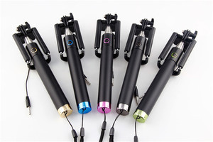 Sang trọng nối dài gấp có dây Selfi tự chụp ảnh tự sướng dính Monopod (Bluetooth tùy chọn) 18.5-80cm cho iPhone Samsung LG Android - Product Image 2
