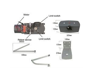 500 kg đường cong cánh tay Cổng mở đôi ngang gấp cửa động cơ AC220V 110V Swing cổng nhà điều hành tự động - Product Image 5