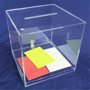 Lớn Cá Nhân Rõ Ràng <span class=keywords><strong>Acrylic</strong></span> Hộp Thẻ Đám Cưới Với Thiết Kế Hoa Tên Ngày Cưới - Product Image 4