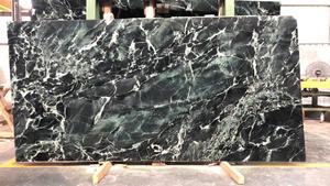 แผ่นหินแกรนิตอิตาลีเวอร์เดออัลปี แผ่นหินอ่อนสีเขียวเข้ม แผ่นหินอ่อนลายดอกไม้สีเขียว กระเบื้องหินแกรนิต - Product Image 3