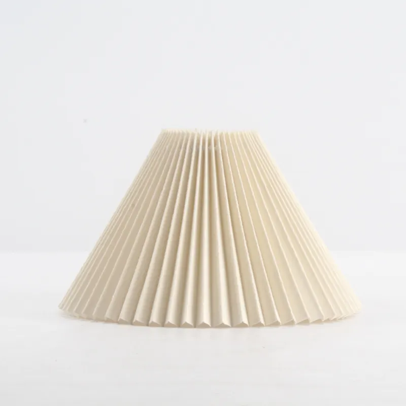 Abat-jour simples pièces de couverture de lampe en PVC en tissu plié abat-jour imprimé plissé