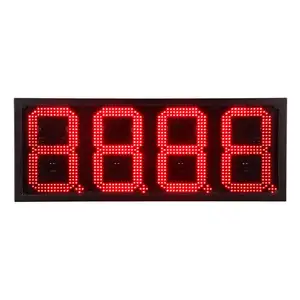 10 Inch Digital LED Gas Price Signs, 7 Segment LED Display for Gas Station Advertising with Waterproof Cabinet