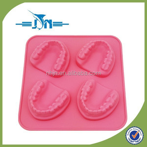 Belle qualité alimentaire dent silicone ice cube <span class=keywords><strong>tray</strong></span> caoutchouc moule de glace - Product Image 1
