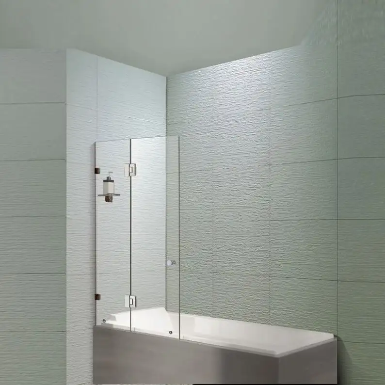 Modernes Design Gehärtetes Glas Begehbarer fester Dusch schirm Pivot Rahmenlose Badewanne Dusch wand