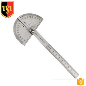 Thép không gỉ thước đo giảng dạy công cụ đo lường <span class=keywords><strong>180</strong></span> độ góc thước đo góc Finder thước - Product Image 1