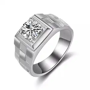 Simple style Pave setting Moissanite gemstone 3 grams gold Man ring price for man