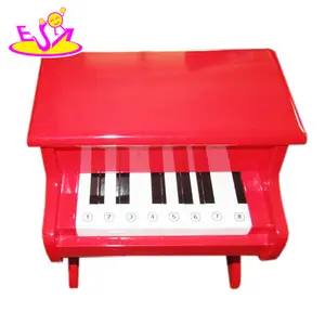 Instrumen Musik mainan penjualan laris anak-anak piano kayu, set piano kayu anak-anak warna-warni W07K002