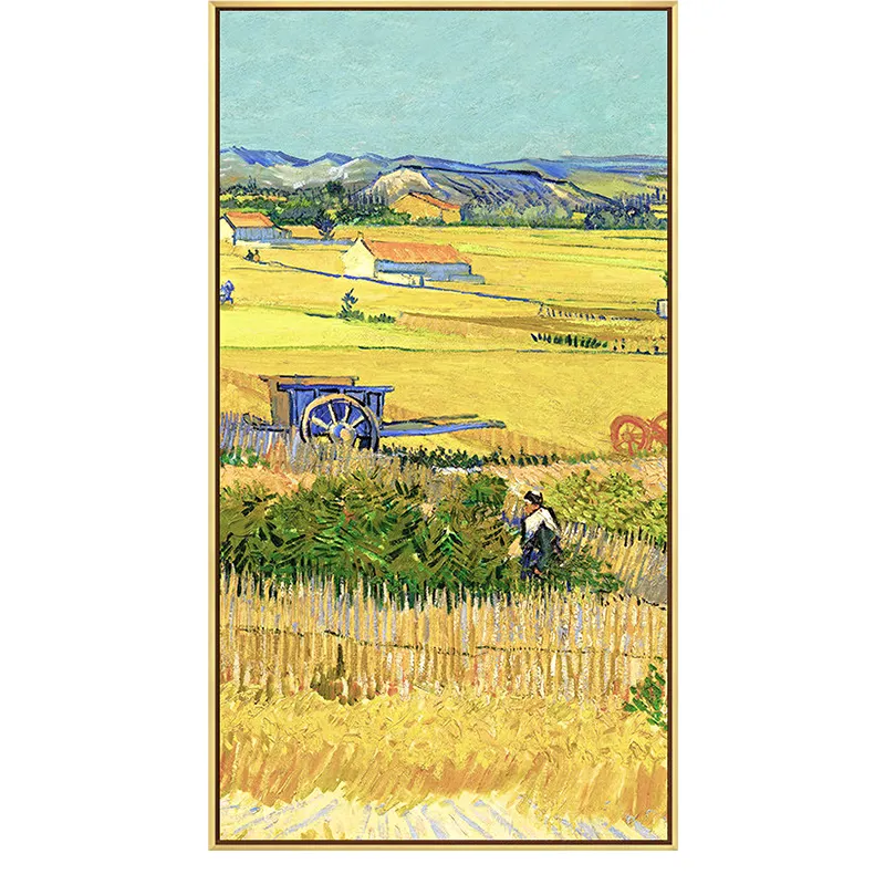 reproduction van gogh countryside scenery harvest oil painting