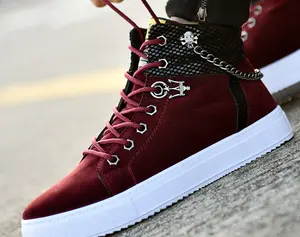 2018 Niza diseño de tendencia de moda cremallera Lona de alta ayuda zapatos casuales de Hombre Zapatos