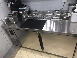 LVNI 1.5m 1.8m Open <strong>Top</strong> Commercial Counter Salad bar <strong>Fridge</strong> Prep <strong>Table</strong> With GN Pans - Product Image 4