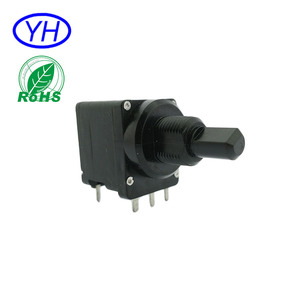 Filme de carbono OEM de alta qualidade 5 pinos <span class=keywords><strong>16mm</strong></span> horizontal 10k 50k 100k 500k potenciômetro rotativo único com interruptor