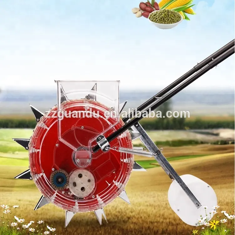 Máquina de siembra manual, máquina jardinera de maíz, macetero de maíz manual