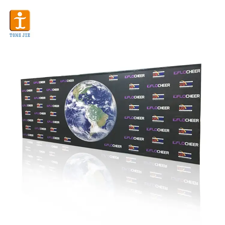 Professional factory tension display backdrop pop up tension fabric media wall banner