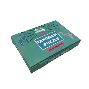 <span class=keywords><strong>IQ</strong></span> <span class=keywords><strong>Fit</strong></span> 7 pièces voyage puzzle Tangram jouets éducatifs en bois avec cartes de défi - Product Image 3
