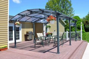 Ventes chaudes <span class=keywords><strong>Garage</strong></span> double pour voiture utilisé pour le jardin Cadre en aluminium Toit en polycarbonate anti-UV Abri de voiture pour la vente en gros - Product Image 5