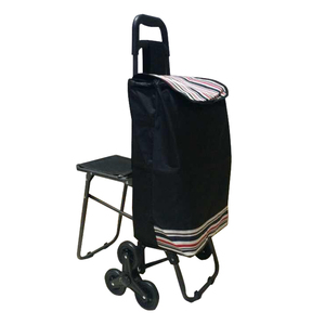 Chariot de Shopping pliable de haute qualité, sac de chariot de Shopping pliable avec chaise - Product Image 3