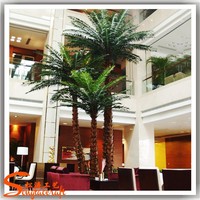 Faux palmier en plastique, 10 pièces, artificiel, ornement métallique, arbres et plantes décoratifs