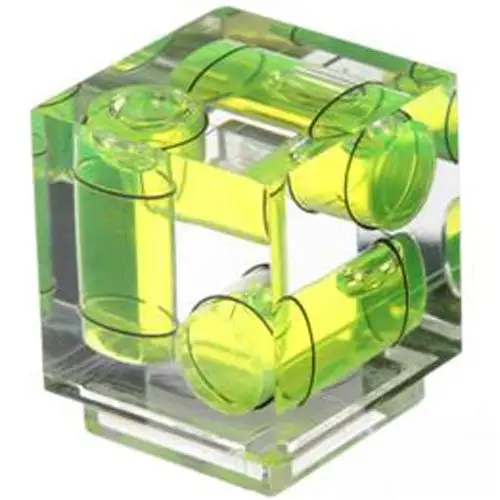 Camera Level Hot Shoe Level 3 Axis Bubble Spirit Level Standard Shoe Mount Compatible with Nik Olympus Pentax Cameras
