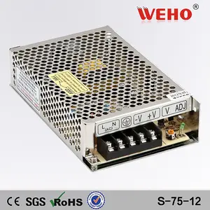 weho üreticisi 75w AC dc 12v 6a switching güç kaynağı