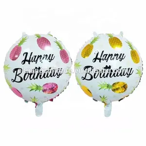 FL chúc mừng sinh nhật dứa globos metalicos trái cây Helium Ballon không khí tập đi Thư Đồ chơi tình dục 18 inch tròn sinh nhật bóng bay