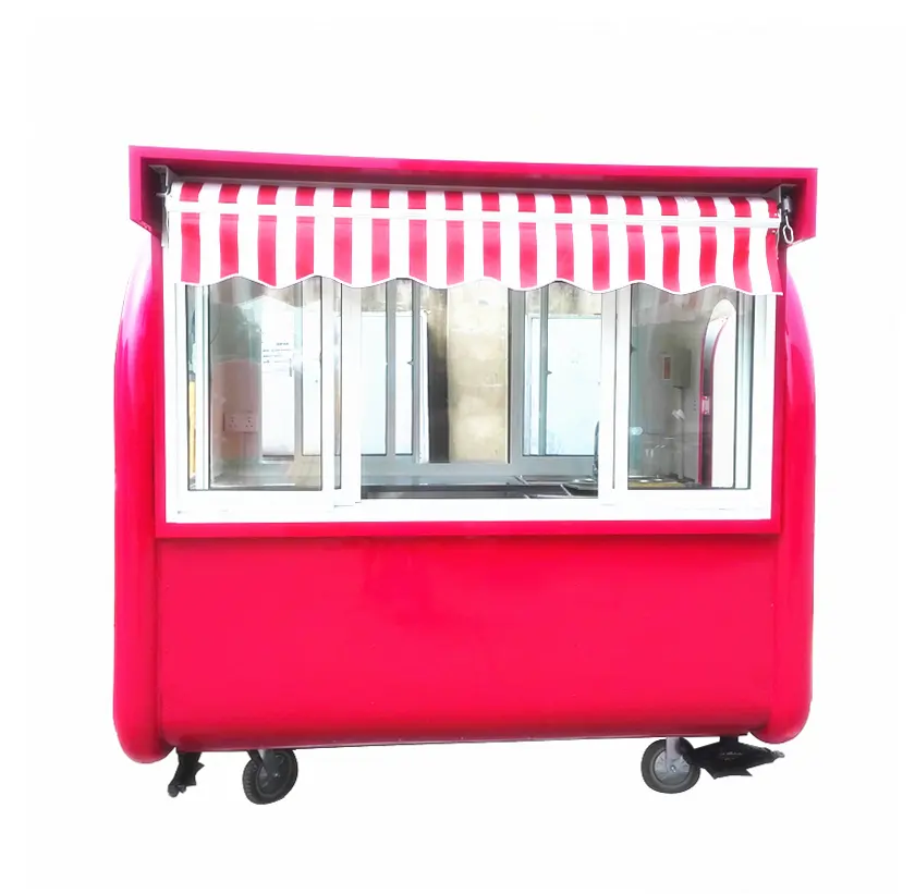 Popcorn Distributore Automatico di Cibo Rimorchio Ristorazione Cibo Camion Trolley Carrello