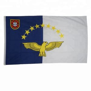 Drapeau de pays imprimé personnalisé île des <span class=keywords><strong>Açores</strong></span> 3 X 5FT Polyester Drapeau - Product Image 1