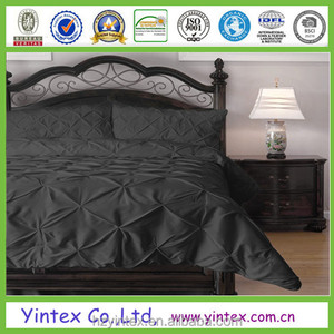 Twin Size 3 Piece Luxurious Pinch Pleat Decorative Pintuck <strong>Comforter</strong> <strong>Set</strong> - Product Image 2