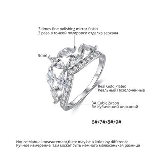 <span class=keywords><strong>Anello</strong></span> LUOTEEMI in Zirconia Cubica Placcato Oro Bianco Rodiato per Donne, Stile Carino <span class=keywords><strong>con</strong></span> Zirconia Bianca, Anelli Aperti - Product Image 3