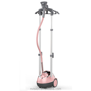 Dos Barra telescópica doble polos de <span class=keywords><strong>vapor</strong></span> <span class=keywords><strong>para</strong></span> cortina boda Vestido Vertical de pie de hierro de <span class=keywords><strong>vapor</strong></span> - Product Image 2