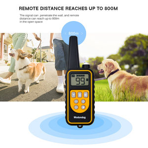 <span class=keywords><strong>WODONDOG</strong></span>-Collar de entrenamiento para perros con control remoto, resistente al agua, recargable, IP7, 800m, con collar de cuero - Product Image 2