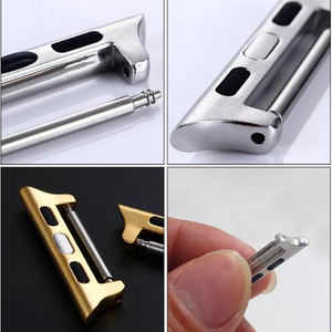 Adaptador de Correa de Reloj de Cuero con Barra de Resorte de Acero Inoxidable 316L, Conector de Cierre para <span class=keywords><strong>Apple</strong></span> <span class=keywords><strong>Watch</strong></span> Series 5/6/7/<span class=keywords><strong>8</strong></span>/9/10 - Product Image 2