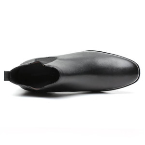 Fantaisie élégant casual véritable vache en cuir <span class=keywords><strong>noir</strong></span> cheville bottes <span class=keywords><strong>chelsea</strong></span> hommes - Product Image 3