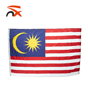 Diseño personalizado de la bandera de la <span class=keywords><strong>Federación</strong></span> de Malasia Serigrafía Bandera de Kuala Lumpur con forma rectangular - Product Image 2
