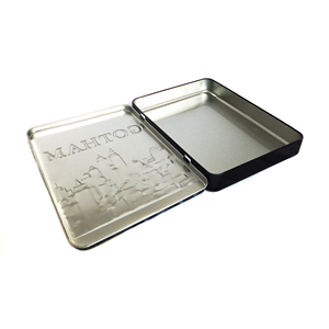 Packaging Tin High Quality Square Metal Tin Custom Printed DVD Packing Case With Hinged Lid