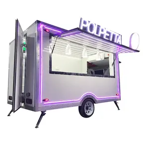 中国制造移动快餐大caravan 食品权拖车设计