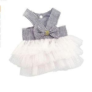 Vestido para animais de estimação, vestido fofo com laço e tutu vestidos para cachorro filhote de cachorro saia de renda vestido de princesa