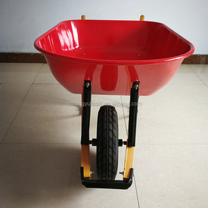 75l 5cbf 200kg क्षमता अमेरिकी लकड़ी के हैंडल धातु ट्रे निर्माण भारी ड्यूटी व्हील बैरो - Product Image 4