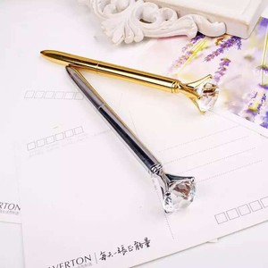 2017 nuevo diseño de la pluma de cristal con <span class=keywords><strong>el</strong></span> diamante grande bolígrafo encima como regalo de bodas - Product Image 2