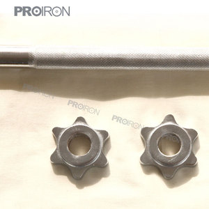 For 72' for Steel Threaded Barbell <strong>Weight</strong> <strong>Bar</strong> with Star Collar (Silver) - Product Image 6
