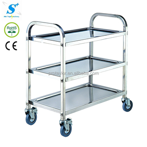 अच्छी गुणवत्ता स्टेनलेस स्टील 3-स्तरों खाद्य सेवा ट्राली (PRD-L3) - Product Image 1