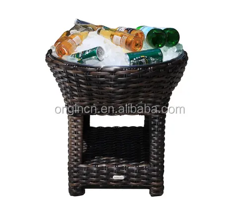 Outdoor Furniture Cool Activity Use Storage Beer Drink PE Wicker Party Cooler