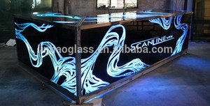 Bar en verre contre designs, <span class=keywords><strong>Accueil</strong></span> et night club bar contre, Led comptoir de bar à vendre - Product Image 2
